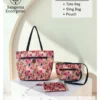 Combo bag set of 3 in pink and red block print – cover photo, made by Sangeeta Enterprise, Nagpur