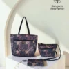 Combo bag set of 3 in navy paisley print, made by Sangeeta Enterprise, Nagpur