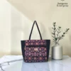 Everyday tote bag – maroon ethnic motif print Everyday tote bag in maroon ethnic motif print, made by Sangeeta Enterprise, Nagpur