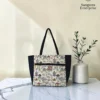 Everyday tote bag – cream folk motif print Everyday tote bag in cream folk motif print, made by Sangeeta Enterprise, Nagpur