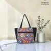 Everyday tote bag – multicolour mosaic diamond print Everyday tote bag in multicolour mosaic diamond print, made by Sangeeta Enterprise, Nagpur