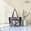Everyday tote bag – navy floral print Everyday tote bag in navy floral print, made by Sangeeta Enterprise, Nagpur