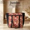 Jumbo tote bag – red block print Jumbo tote bag in red block print – cover photo, made by Sangeeta Enterprise, Nagpur