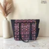 Jumbo tote bag – maroon ethnic motif print Jumbo tote bag in maroon ethnic motif print, made by Sangeeta Enterprise, Nagpur