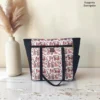 Jumbo tote bag – cream and red floral print Jumbo tote bag in cream and red floral print, made by Sangeeta Enterprise, Nagpur