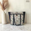 Jumbo tote bag – cream folk motif print Jumbo tote bag in cream folk motif print, made by Sangeeta Enterprise, Nagpur