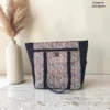 Jumbo tote bag – mauve floral print Jumbo tote bag in mauve floral print, made by Sangeeta Enterprise, Nagpur