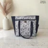 Jumbo tote bag – grey and white paisley print Jumbo tote bag in grey and white paisley print, made by Sangeeta Enterprise, Nagpur