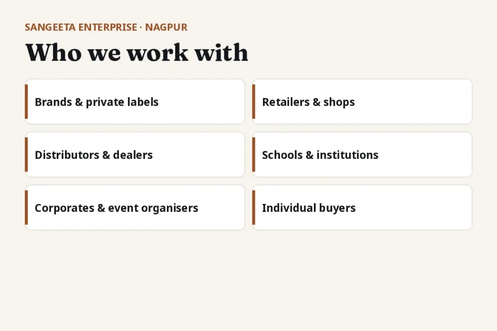 Who can request a quote: brands, retailers, institutions and corporates